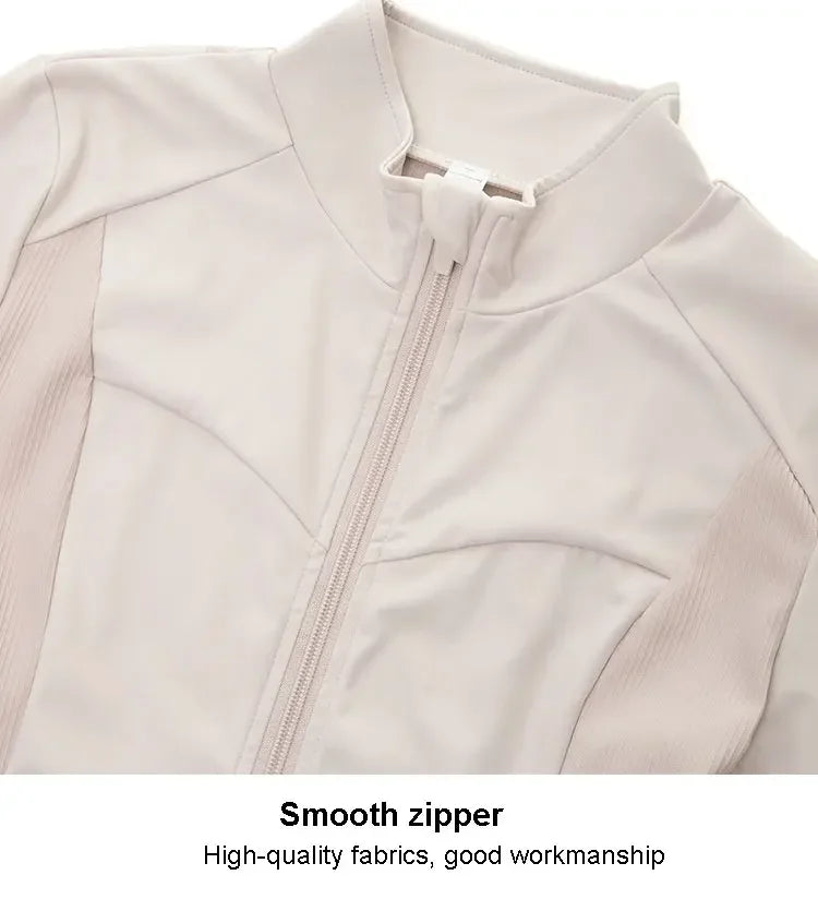 Women's Yoga Shirt Long sleeve close-fitting Sports running top Jacket with thumb hole Sports Workout Coat Sweatshirt