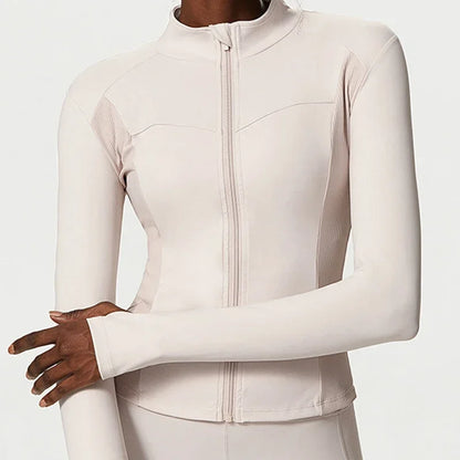 Women's Yoga Shirt Long sleeve close-fitting Sports running top Jacket with thumb hole Sports Workout Coat Sweatshirt