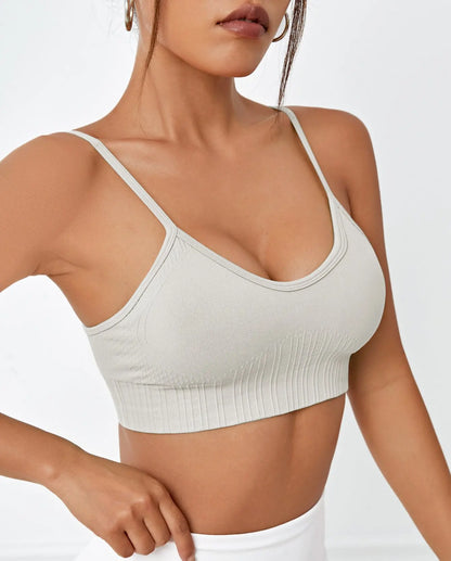 Women Basic Gym Bras Good Elastic Workout Sports Sexy Push Up Yoga Bra Elastic Soft Training Tops