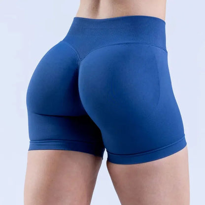 Workout Scrunch Butt Seamless Leggings Gym Shorts Women Fitness Sports Biker Shorts 4.5" Low Ribbed Band Yoga Shorts Impact