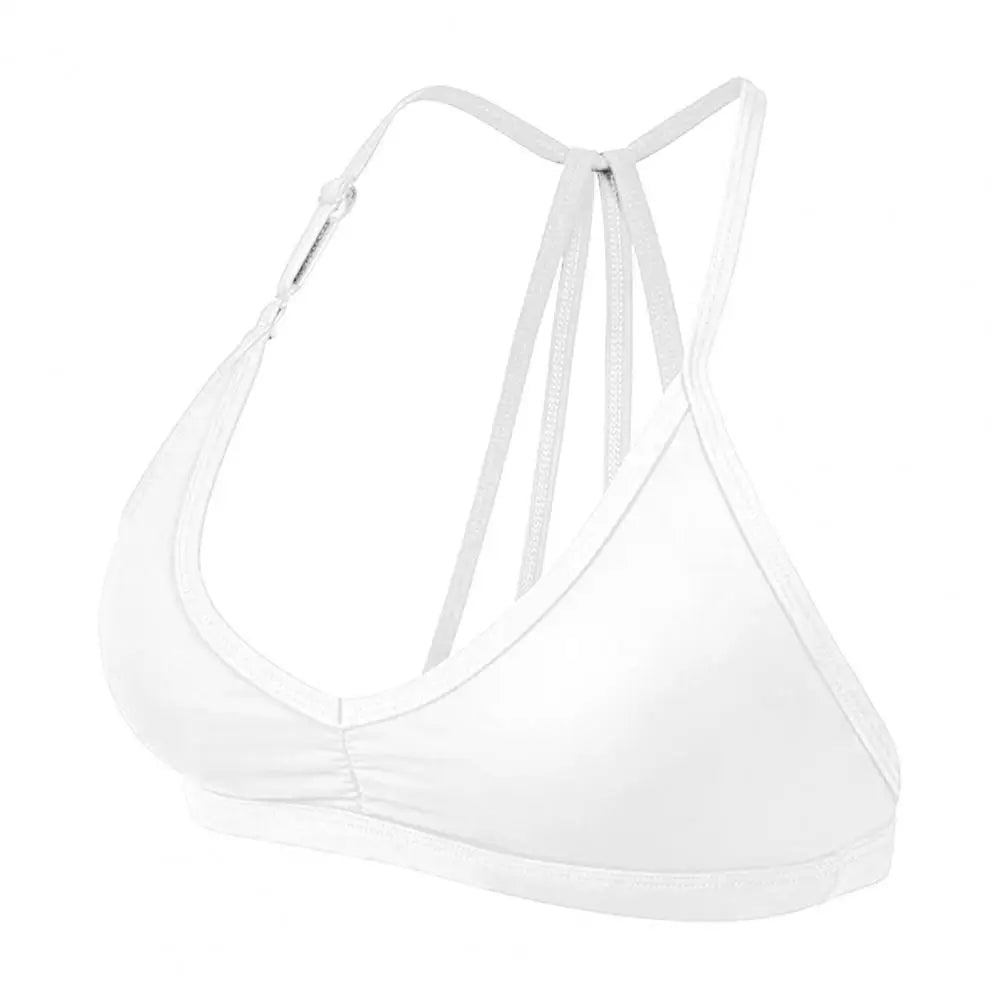 Women Sports Bra with Removable Strap Wireless Strappy Racerback Yoga Fitness Bralette Quick Drying Underwire Workout Crop Top