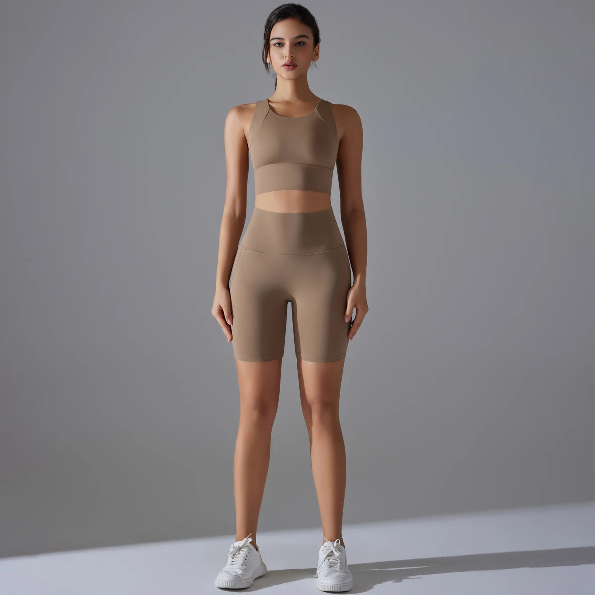 Yoga Sets Sports Bra Women Seamless Halter Neck Strap Bra Sexy Backless Yoga Tops Gym Running High Elastic Slim Yoga