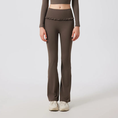 High Waist Gym Yoga Flare Wide Legging Woman Pant Running Girl Women Workout Tights Clothes Gym Fitness Active Bell Wear Bottom