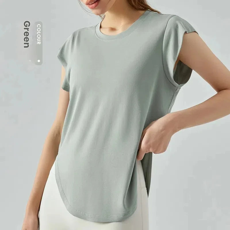 Women's Loose Fit Yoga T-Shirt - Breathable Workout Top for Yoga Running Gym Exercise Fashion Casual Short Sleeve Athletic Tee