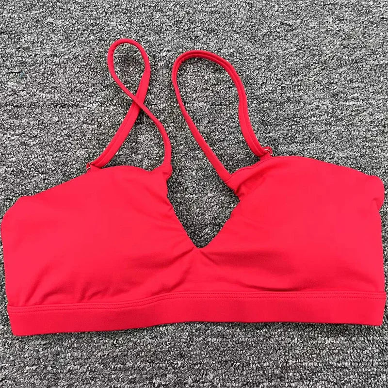 TRY TO BN Fitness Yoga Sports Bras Underwear Cross Beautiful Back Shockproof Vest Athletic Sportswear Tops Running Gym Women New