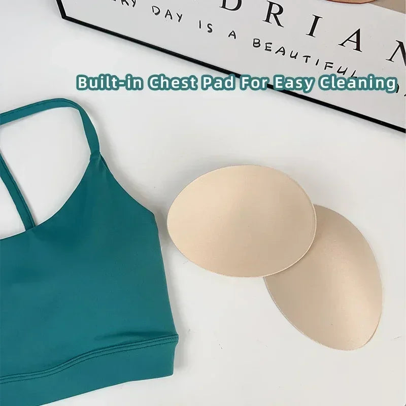 Women's Fitness Sports Bra Sexy Back Gym Crop Top Quick Drying Shockproof Pilates Running Yoga Tank Top👚👍️
