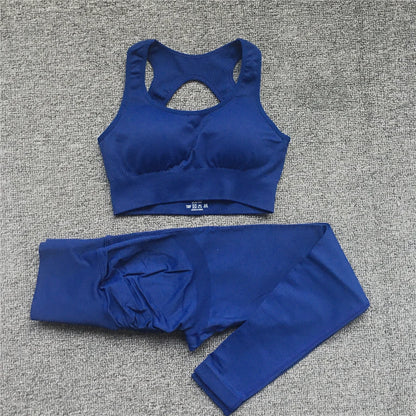 2PCS XL Seamless Women Fitness Arise Epic Yoga Sets High Waist Gym Scrunch Leggings Sports Bra Workout Active Wear Suits XP228