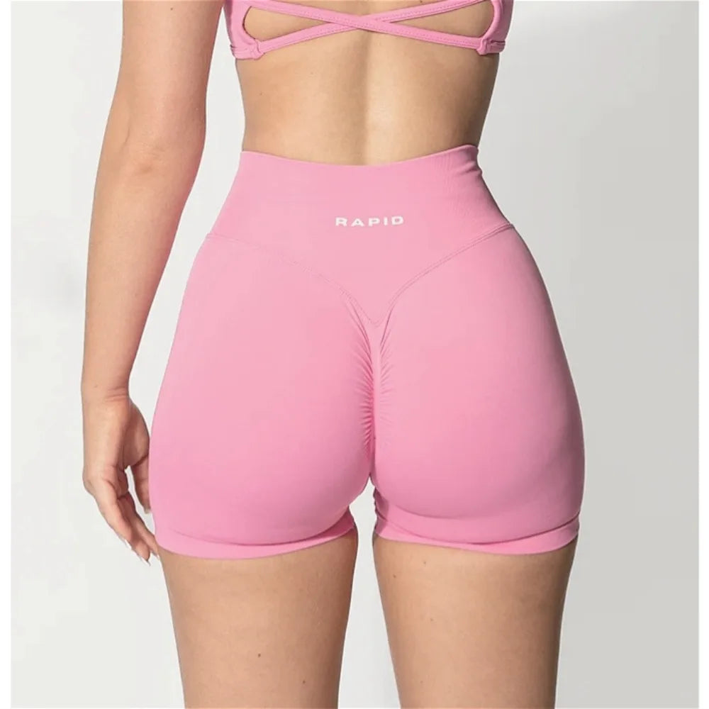 Summer Vibrating Scratch Butt Shorts for Women Seamless Short Gym Yoga Intensify Running Sport Active Exercise Fitness Shorts