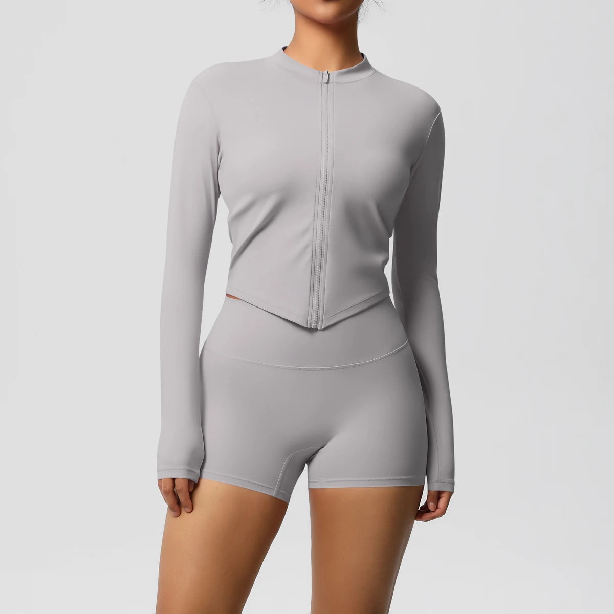 Yoga Sets Sports Fitness Hip-lifting Tight Zipper Jacket Yoga Suit Running Workout Gym Shorts Tracksuits for Women Sports Suits