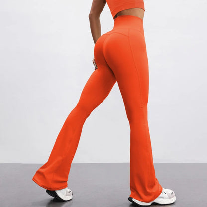 SVEIC Yoga Pants Flare Leggings Sports Fitness High Waisted Leggings Workout Tights Trousers Running Training Gym Woman Clothing