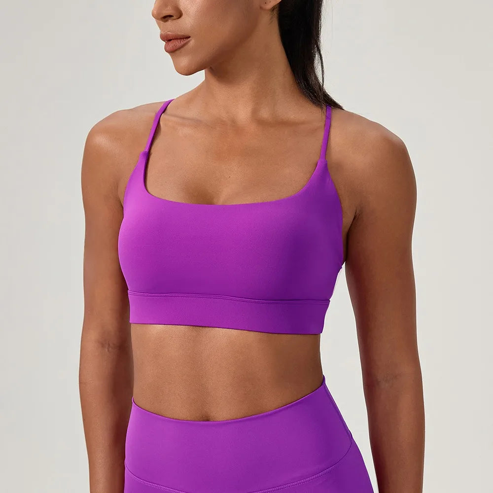 Women's Sexy Yoga Bra Cross Strap Breathable Fitness Sports Bra  Running Fitness Workout Sports bra Gym Workout Bra