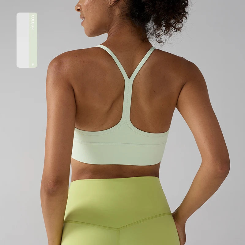 Women's Push-Up Sports Bra Y-Back Fitness Yoga Gym Crop Top Sexy Running Underwear Comfortable Breathable Fitness Top