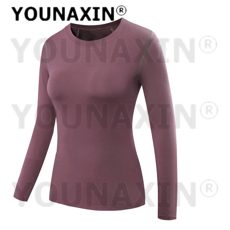 Women's Long Sleeves T-shirts Gym Yoga Training Tight Fitness Clothes Cycling Running Top S M L Sportswear XL 2XL 3XL 4XL
