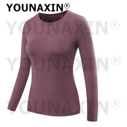 Women's Long Sleeves T-shirts Gym Yoga Training Tight Fitness Clothes Cycling Running Top S M L Sportswear XL 2XL 3XL 4XL