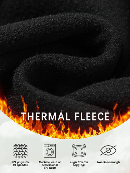Plus Size Women's Low Rise leggings with thermal technology. Designed for winter running, yoga and keeping warm during workout