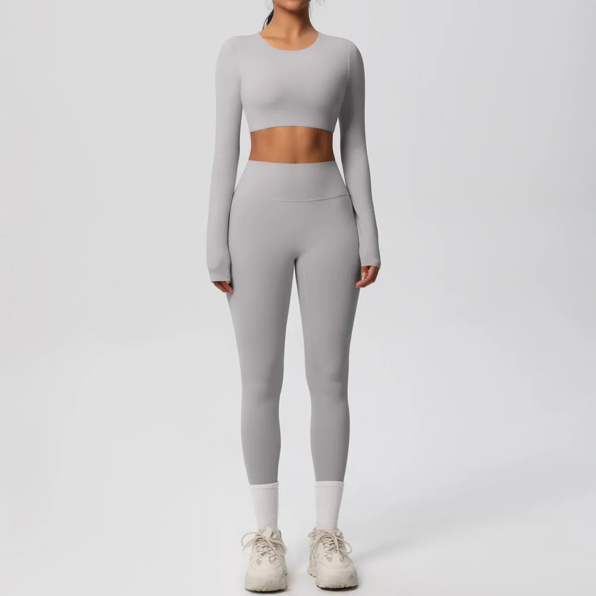 Yoga Suit Women Leggings with Pocketed Quick-Drying Gym Set Women Tracksuit Running Workout Short Sleeves Sports Yoga Clothing
