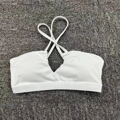 TRY TO BN Fitness Yoga Sports Bras Underwear Cross Beautiful Back Shockproof Vest Athletic Sportswear Tops Running Gym Women New