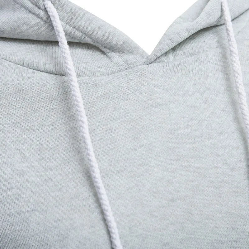 Fashion Women Solid Hoodie Sweatshirt Short Tops Sport Pullover Hooded Streetwear Female Autumn Winter Clothes Crop Tops Hoodie