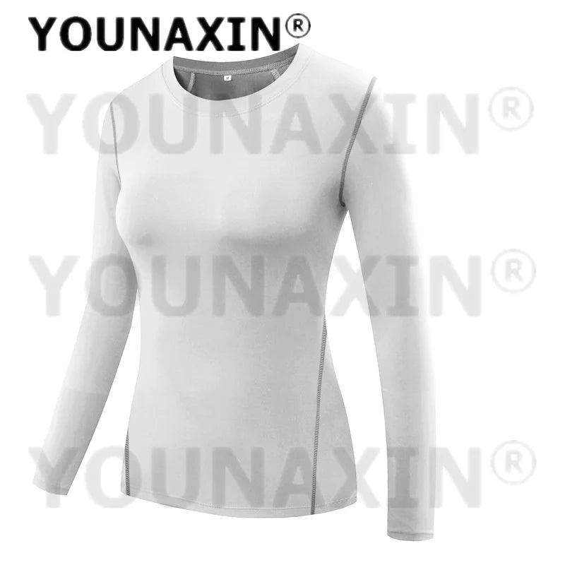Women's Long Sleeves T-shirts Gym Yoga Training Tight Fitness Clothes Cycling Running Top S M L Sportswear XL 2XL 3XL 4XL