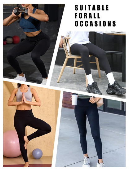 2 Pack Women's Super Soft Leggings High Waisted Tummy Control No See Through Workout Yoga Running Athletic Push Up Gym  Leggings