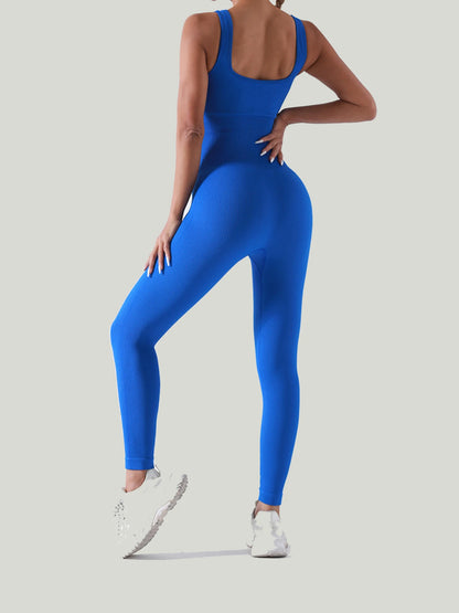 Women's Seamless Yoga Onesie Soft Fitness Jumpsuit with Leggings for Gym Workout