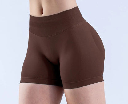 Workout Scrunch Butt Seamless Leggings Gym Shorts Women Fitness Sports Biker Shorts 4.5" Low Ribbed Band Yoga Shorts Impact