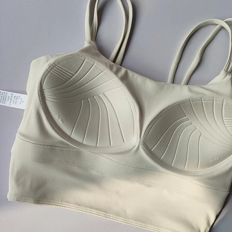 Seamless Sports Bra for Women, Breathable Fitness Crop Top, Beautiful Back Push Up Underwear, Slim Elastic Vest, Yoga Tank Bra