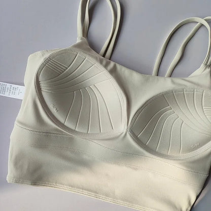 Seamless Sports Bra for Women, Breathable Fitness Crop Top, Beautiful Back Push Up Underwear, Slim Elastic Vest, Yoga Tank Bra