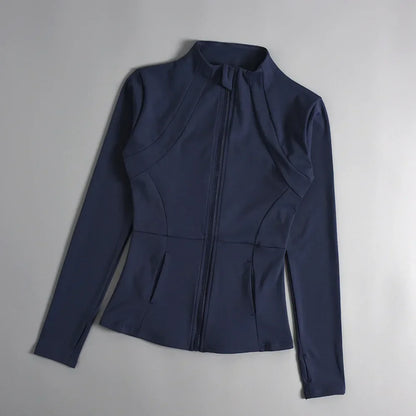 2025 New Sports Coat Women's Shirt Yoga Slim Long Sleeve Fast Running Thin Pilates Fitness Suit Top Clothing
