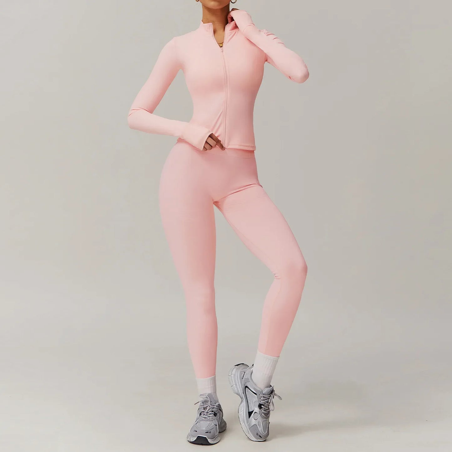 Yoga Set Gym Set Workout Clothes Matching Sets for Women Active Wear Fitness Jackets Outfits Tracksuit Seamless Leggings Shorts