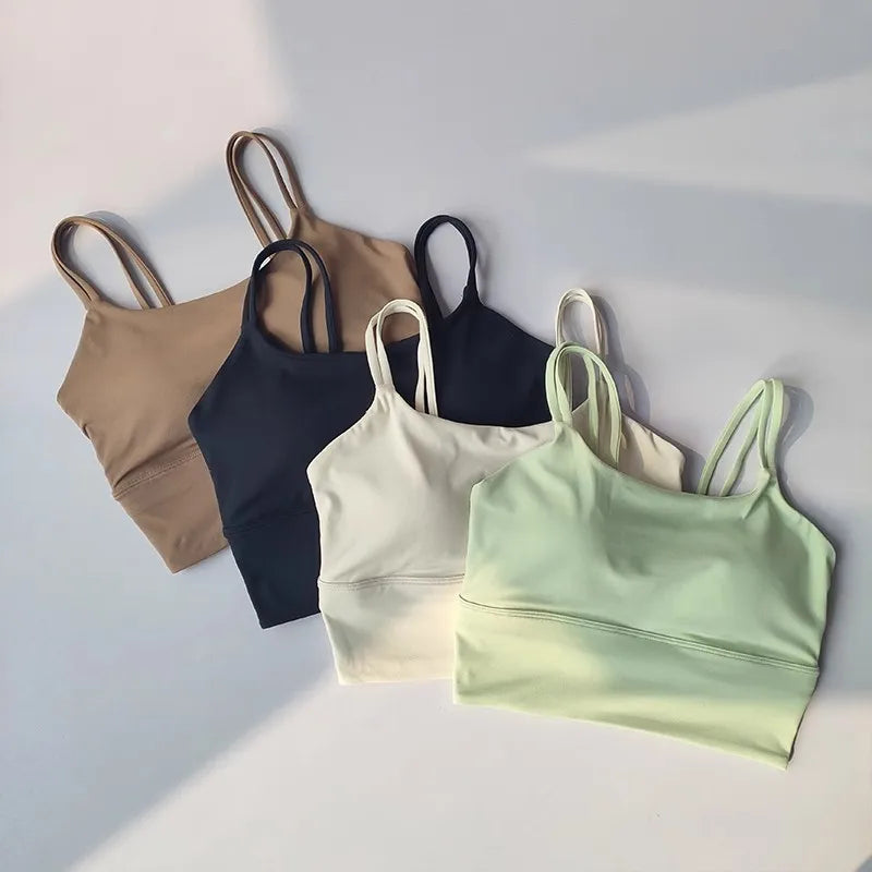 Seamless Sports Bra for Women, Breathable Fitness Crop Top, Beautiful Back Push Up Underwear, Slim Elastic Vest, Yoga Tank Bra