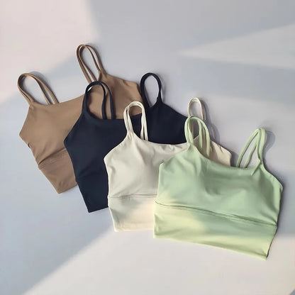 Seamless Sports Bra for Women, Breathable Fitness Crop Top, Beautiful Back Push Up Underwear, Slim Elastic Vest, Yoga Tank Bra