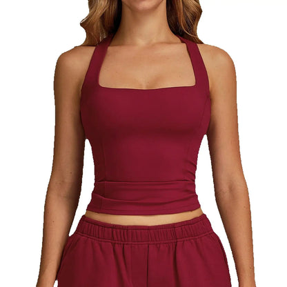 Yoga Vest Running Gym Tank Top Women Fitness Quick-Dry Workout Vest Female Sports Sleeveless Top  Sports Underwear Shockproof