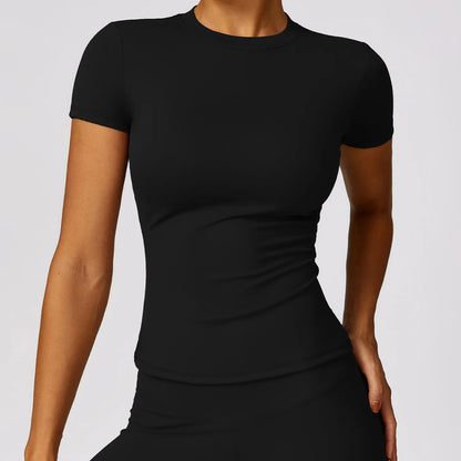 Gym Top Women Short Sleeve Workout Clothes Sports T Shirt Femme Fitness Activewear Running Accessories Yoga Tight Tops