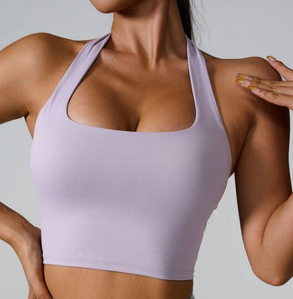 Hang Oneself Sports Tank Tops Women Gym Backless Bra Yoga Vest Female Push Up Crop Top Sport Outfit For Woman