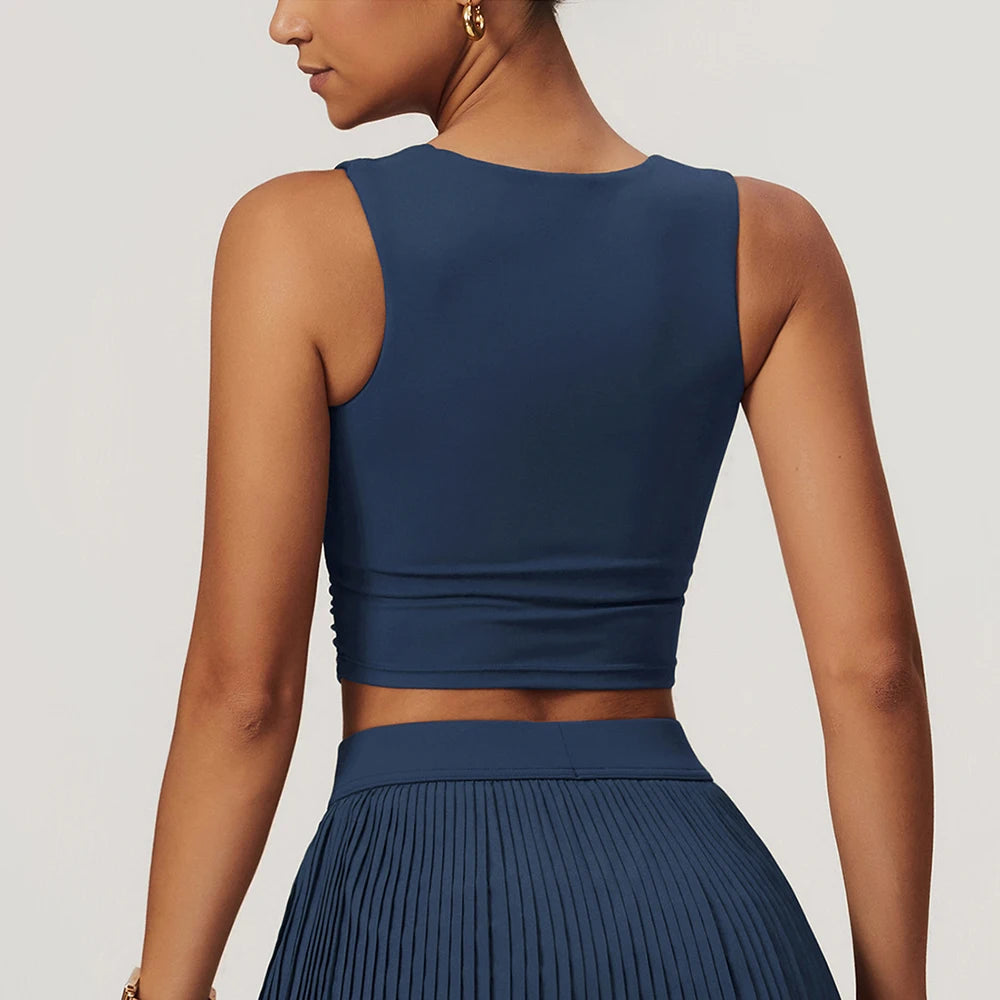 Breathable Sports Bra Anti-Sweat Fitness Top Women High Strength Yoga Bra Shockproof Crop Top Push Up Sport Bra Gym Workout Top