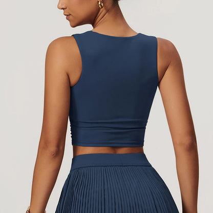 Breathable Sports Bra Anti-Sweat Fitness Top Women High Strength Yoga Bra Shockproof Crop Top Push Up Sport Bra Gym Workout Top