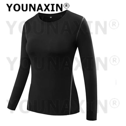 Women's Long Sleeves T-shirts Gym Yoga Training Tight Fitness Clothes Cycling Running Top S M L Sportswear XL 2XL 3XL 4XL