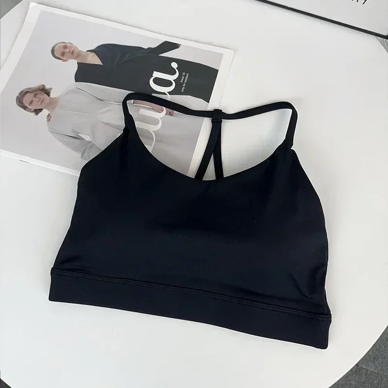 Women's Fitness Sports Bra Sexy Back Gym Crop Top Quick Drying Shockproof Pilates Running Yoga Tank Top👚👍️