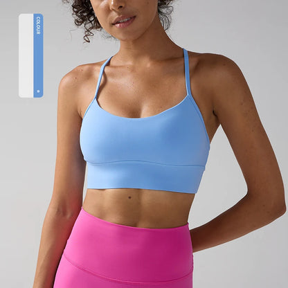 Women's Push-Up Sports Bra Y-Back Fitness Yoga Gym Crop Top Sexy Running Underwear Comfortable Breathable Fitness Top