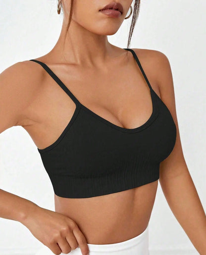 Women Basic Gym Bras Good Elastic Workout Sports Sexy Push Up Yoga Bra Elastic Soft Training Tops