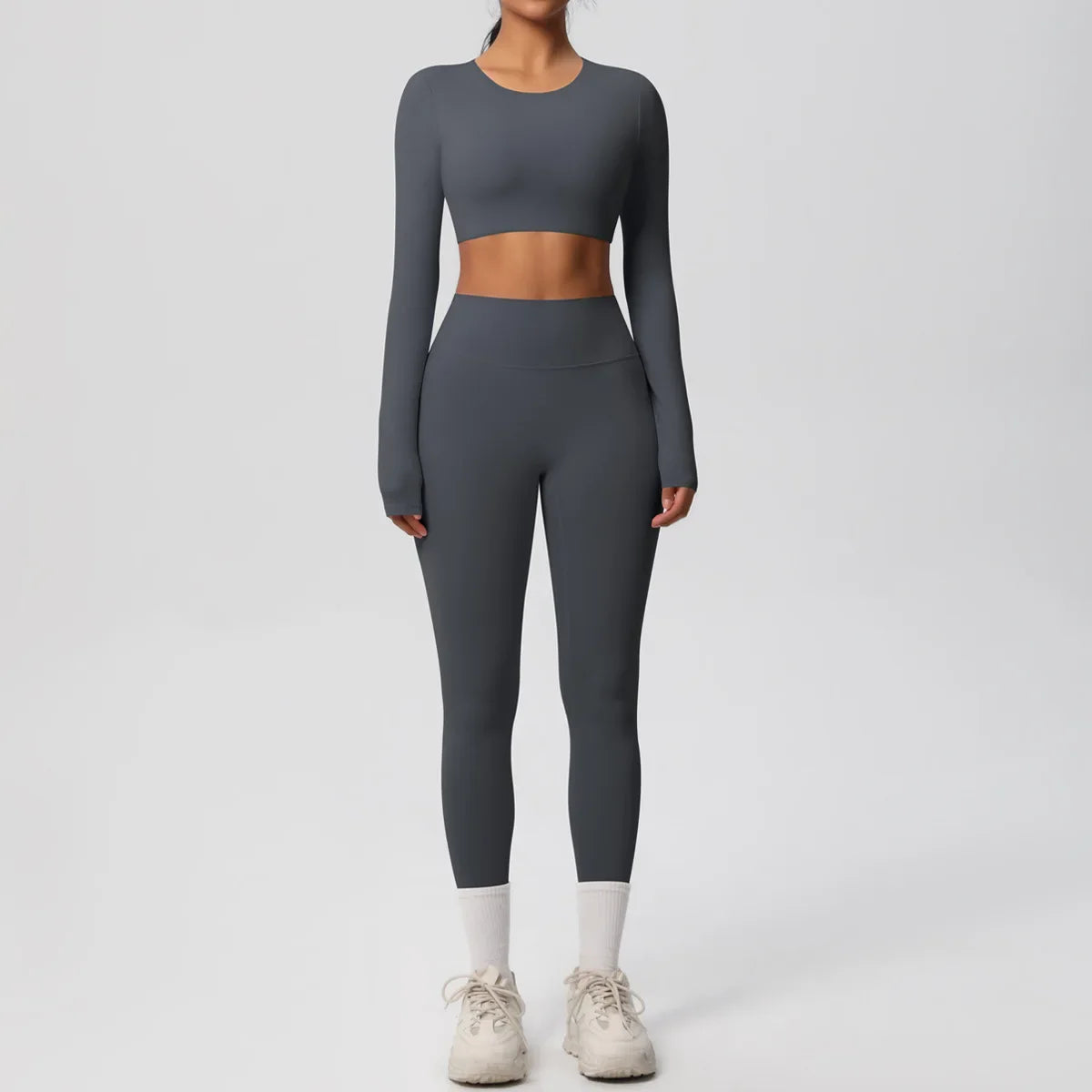 Yoga Suit Women Leggings with Pocketed Quick-Drying Gym Set Women Tracksuit Running Workout Short Sleeves Sports Yoga Clothing