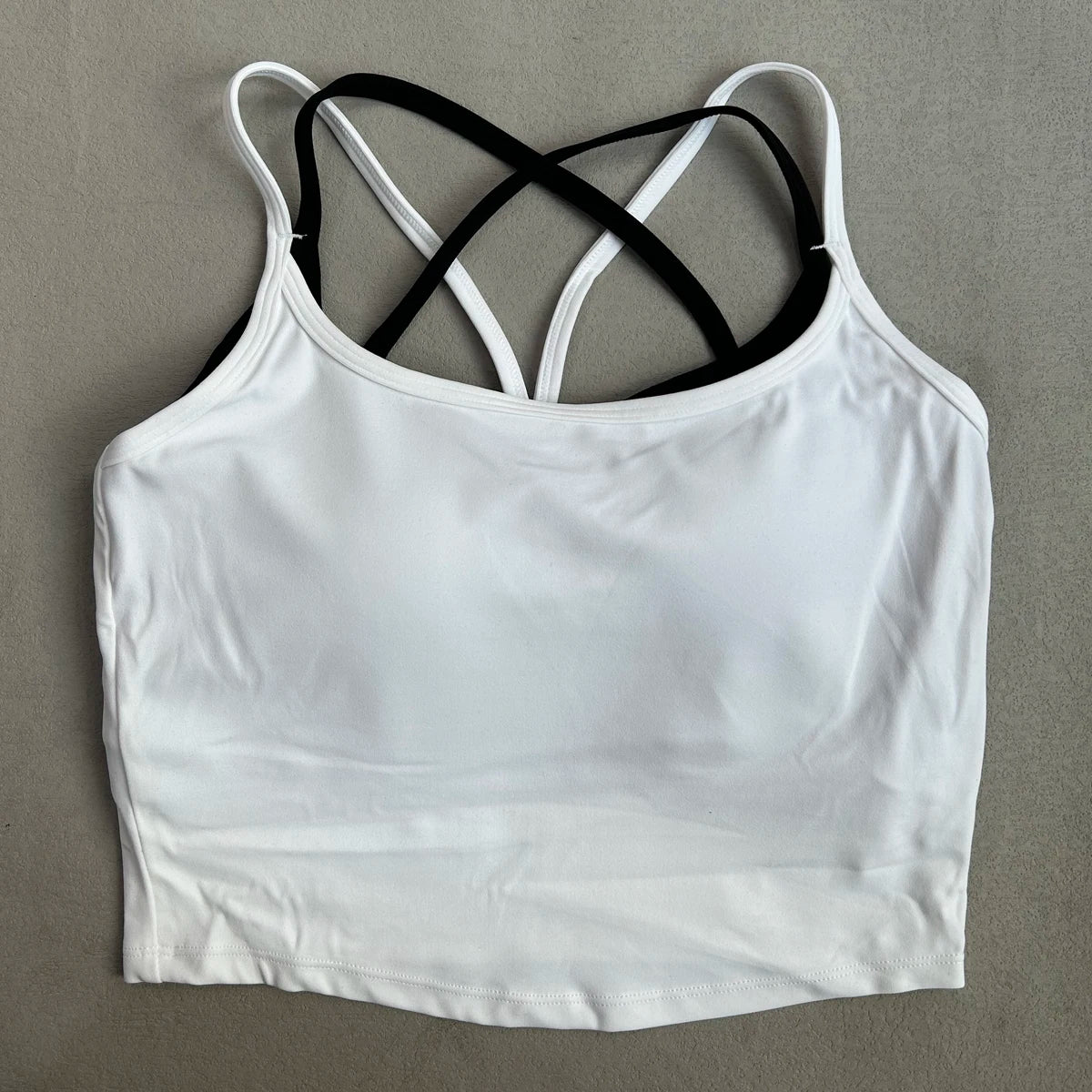 New Women Fitness Sports Bra Top Gym Yoga triangle backless Athletic Back Cutout Cross Tight Workout Soft With Chest Pad