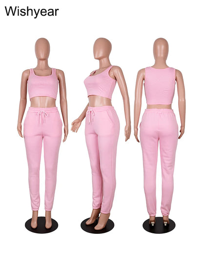 Tracksuit 3 Pieces Pants Sets for Women Velvet Hoodie Crop Tops+Vest+Sweatpants Matching Suit Sport Jogger Winter Fall Outfits