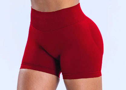 Workout Scrunch Butt Seamless Leggings Gym Shorts Women Fitness Sports Biker Shorts 4.5" Low Ribbed Band Yoga Shorts Impact