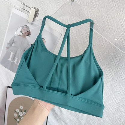 Women's Fitness Sports Bra Sexy Back Gym Crop Top Quick Drying Shockproof Pilates Running Yoga Tank Top👚👍️