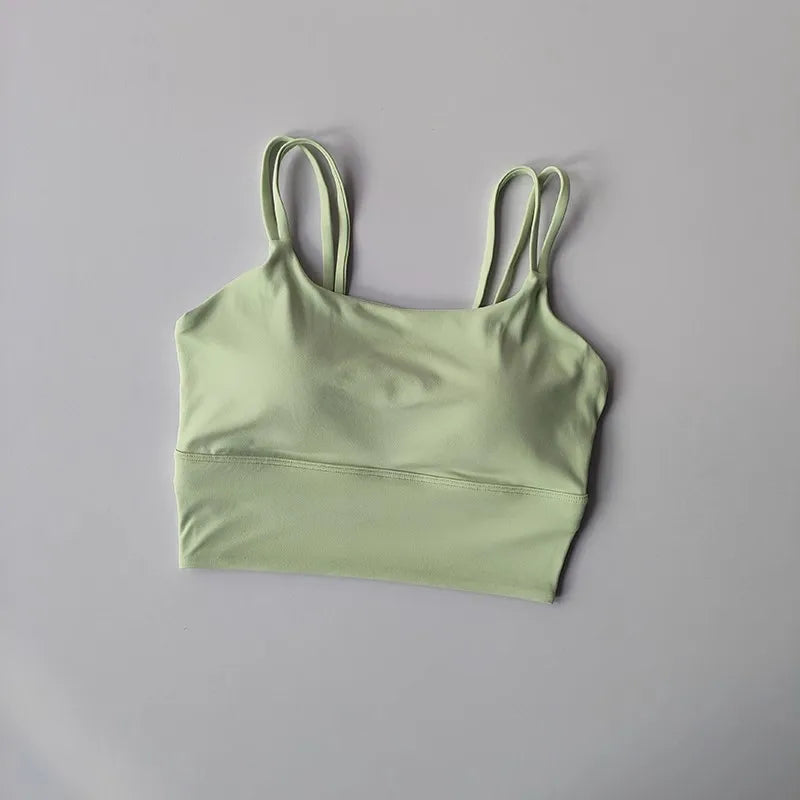 Seamless Sports Bra for Women, Breathable Fitness Crop Top, Beautiful Back Push Up Underwear, Slim Elastic Vest, Yoga Tank Bra
