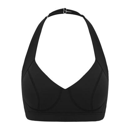 Womens High-Performance Sports Bra with Adjustable Halter And Pads Breathable Backless Vest Workouts Gym Yoga Athletic Tank Tops