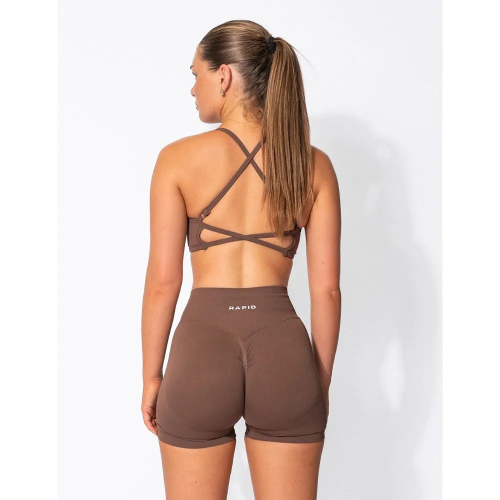 Summer Vibrating Scratch Butt Shorts for Women Seamless Short Gym Yoga Intensify Running Sport Active Exercise Fitness Shorts