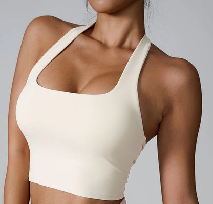 Hang Oneself Sports Tank Tops Women Gym Backless Bra Yoga Vest Female Push Up Crop Top Sport Outfit For Woman